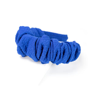 Enchanted Headband in Textured Cotton Blue