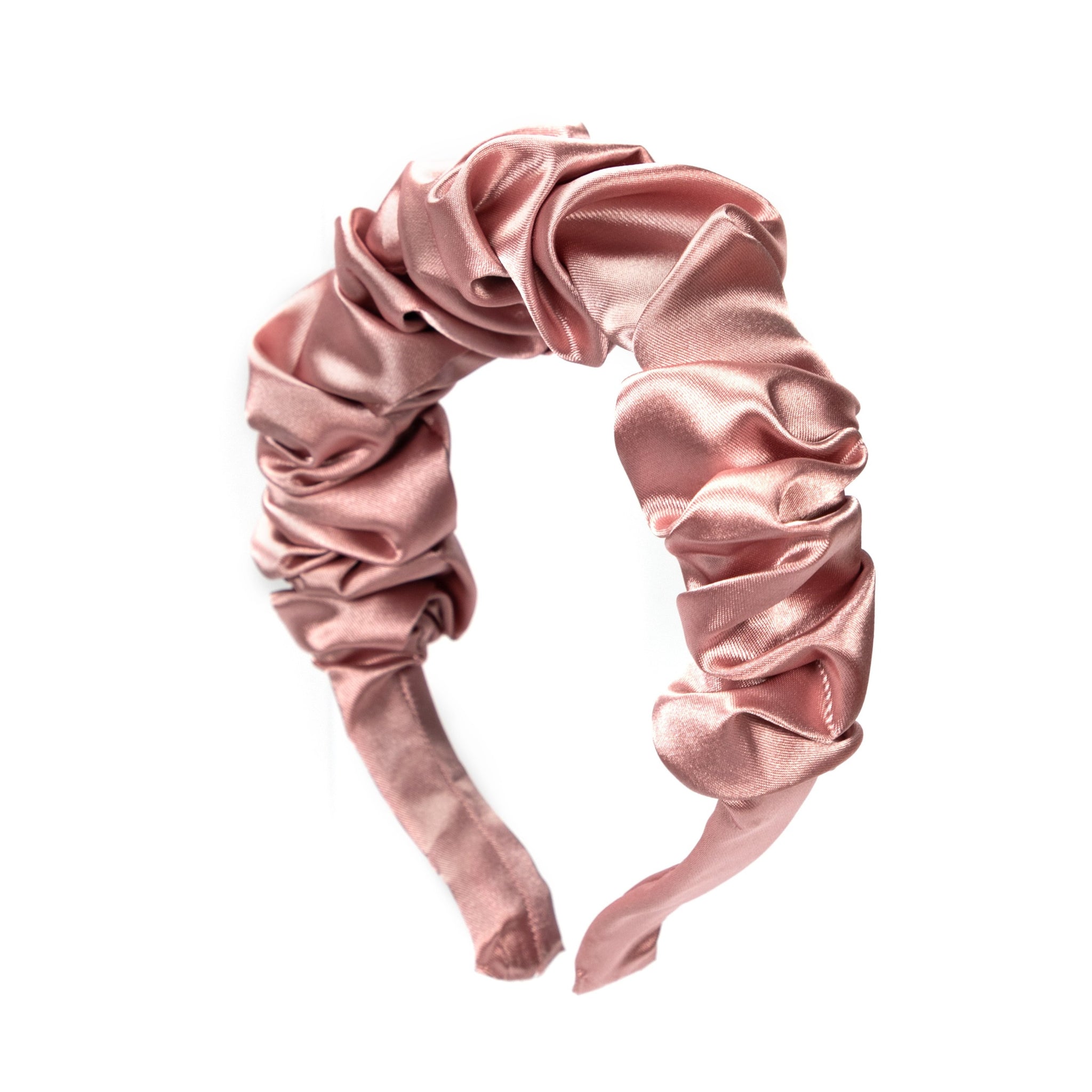 Enchanted Headband in Silk Satin Dusty Rose