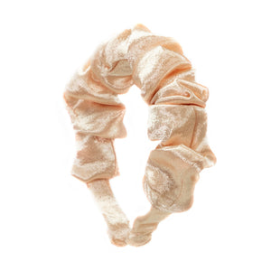 Enchanted Headband in Silk Satin Peach