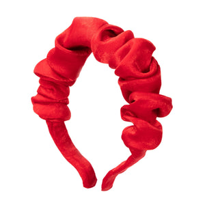 Enchanted Headband in Silk Satin Red