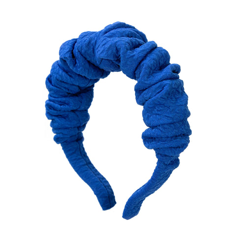 Enchanted Headband in Textured Cotton Blue