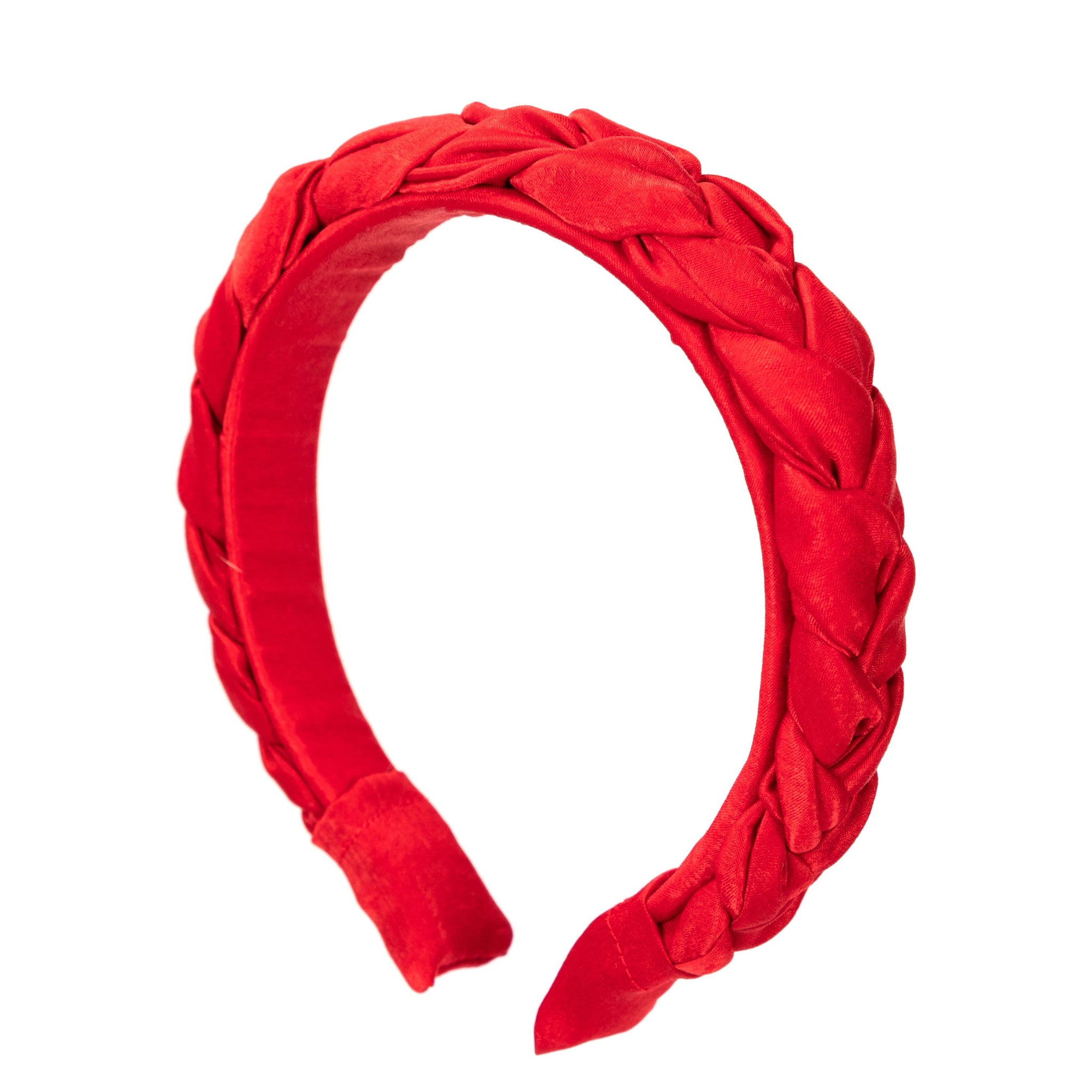 Love Headband in Silk Satin Red